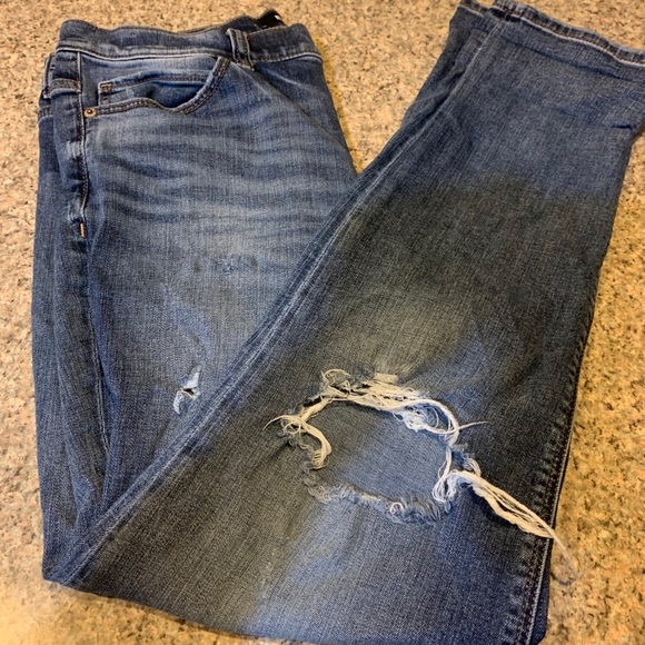 Express High Rise Girlfriend Jeans - Picture 1 of 4